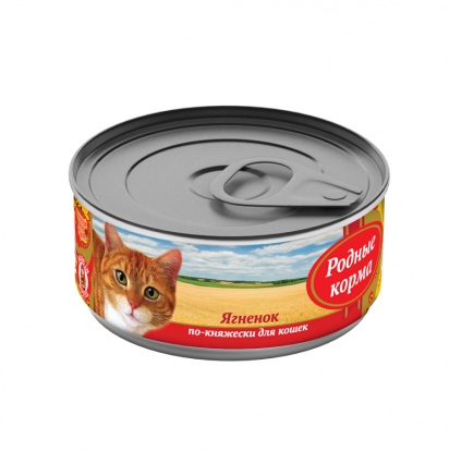 Родные корма консервы для кошек с ягненком по-княжески 100 гр.